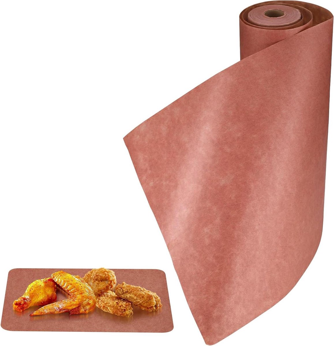 Brenzoos - Roze slagerspapier 30 cm x 30 m voor BBQ en grillen - Kraftpapier rol voor roken, vis, vlees, en barbecue - Bakpapierrol voor oven - Ideaal voor barbecue liefhebbers