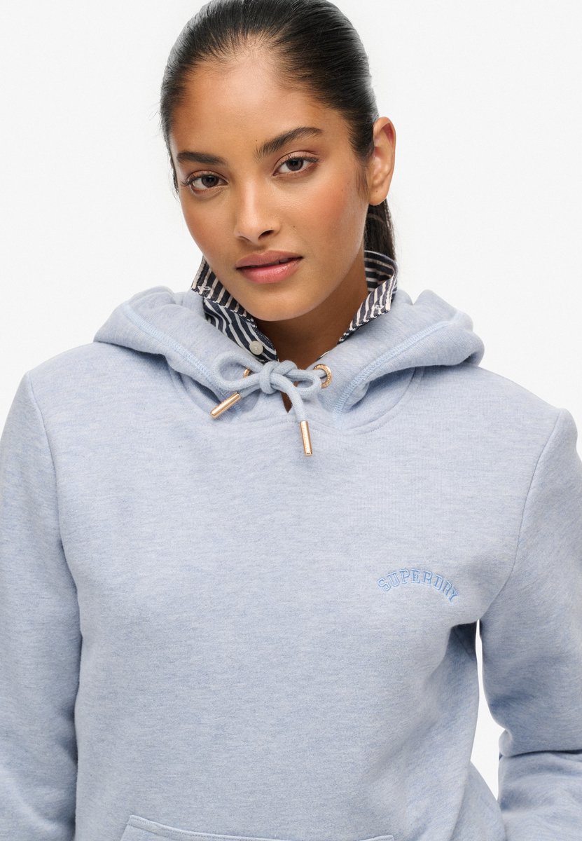 Superdry Essential Logo Emb Hoodie Dames Blauw