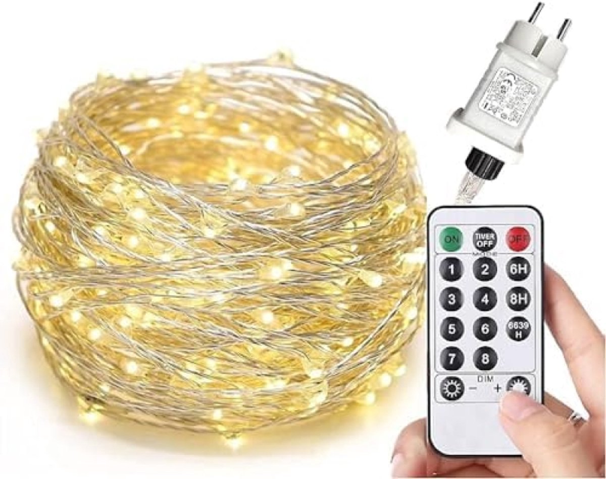 LED Verlichtingssnoer Binnen en Buiten - 300 Lampjes met Timer en Dimfunctie