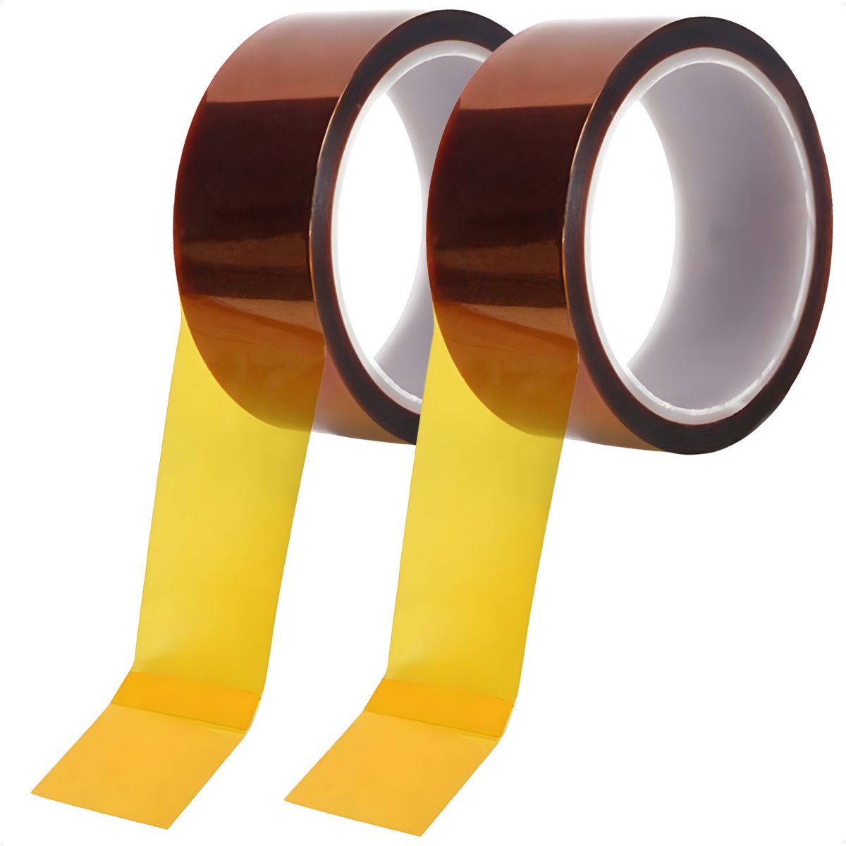 Techidna® - Hittebestendige Kapton Tape - 40mm x 66m (2x33m) - Polyimide Tape voor 3D-Printer, Sublimatie, Solderen & Isolatie