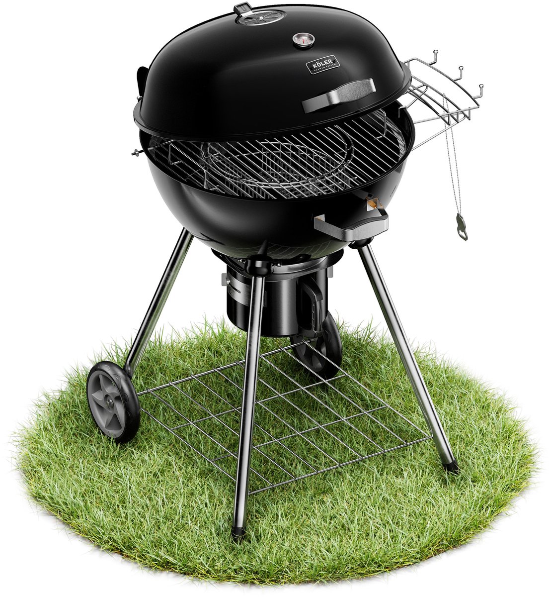 Koler Ember C2 Koolgrill 54cm met deksel, thermometer en wielen
