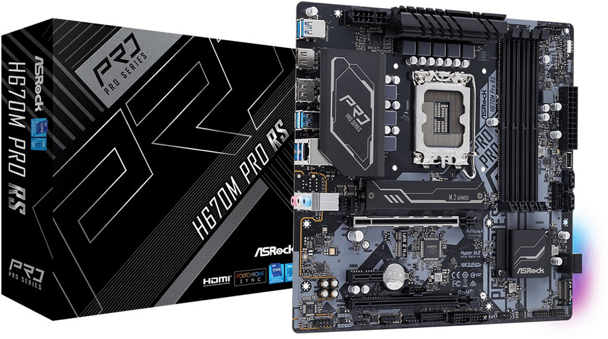 Asrock H670M Pro RS Intel H670 LGA 1700 micro ATX
