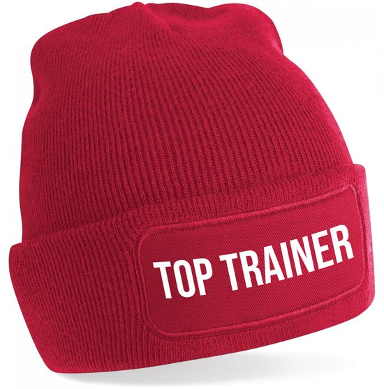 Bonnet Bellatio Decorations Trainer pour adultes - rouge - haut Trainer - bonnet d'hiver - taille unique - unisexe
