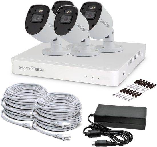 Swann AdvancedX 5MP Series - Beveiligingscamera's - 4 Camera's - cctv camerasysteem - 1TB - geen abonnementskosten - 3K Ultra HD - Spotlight Bullet IP Cameras van Swann — afbeelding 2