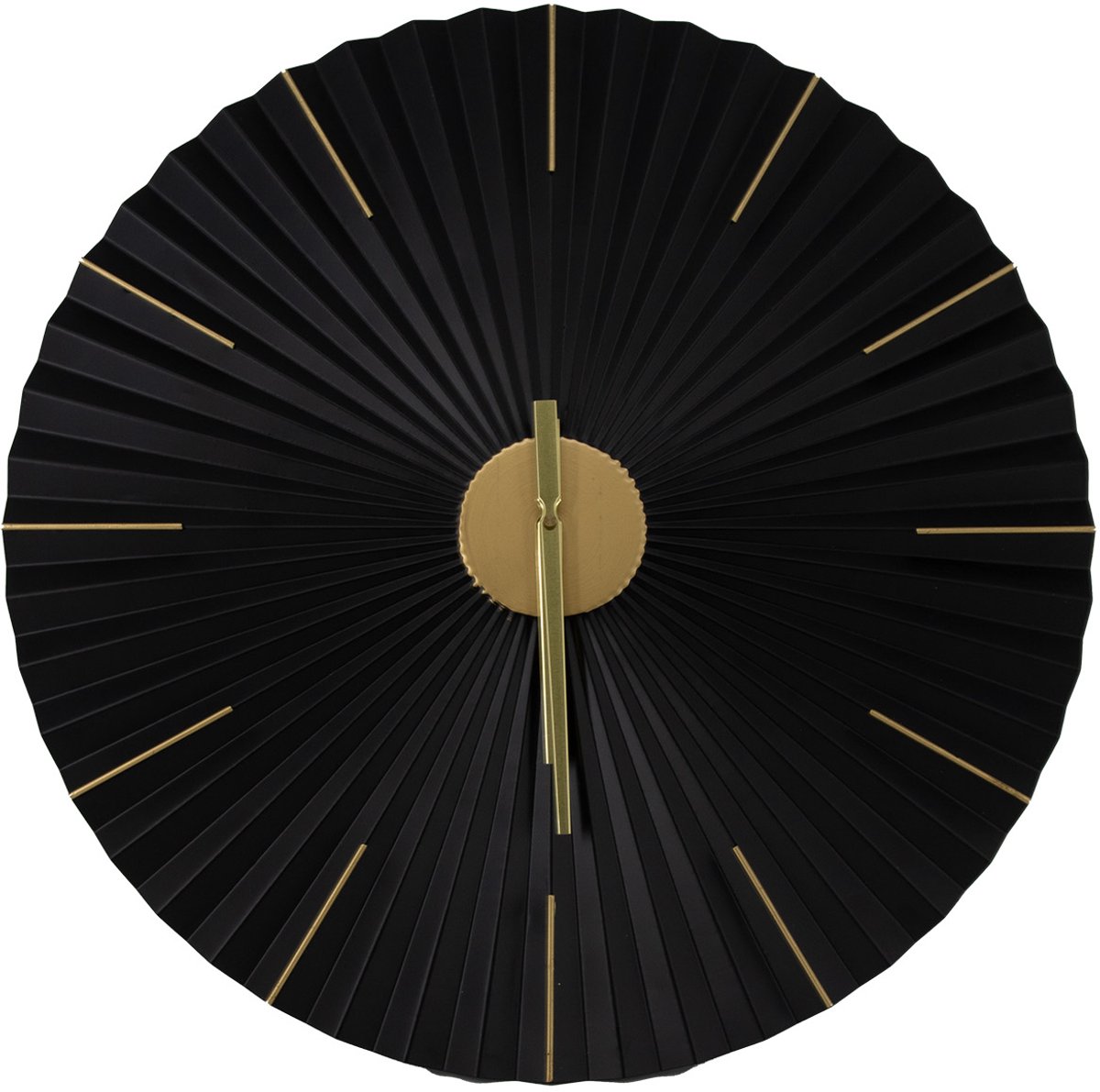 Art for the Home Klok Luxe zwart en goud Hangende Klok Origami 59cm
