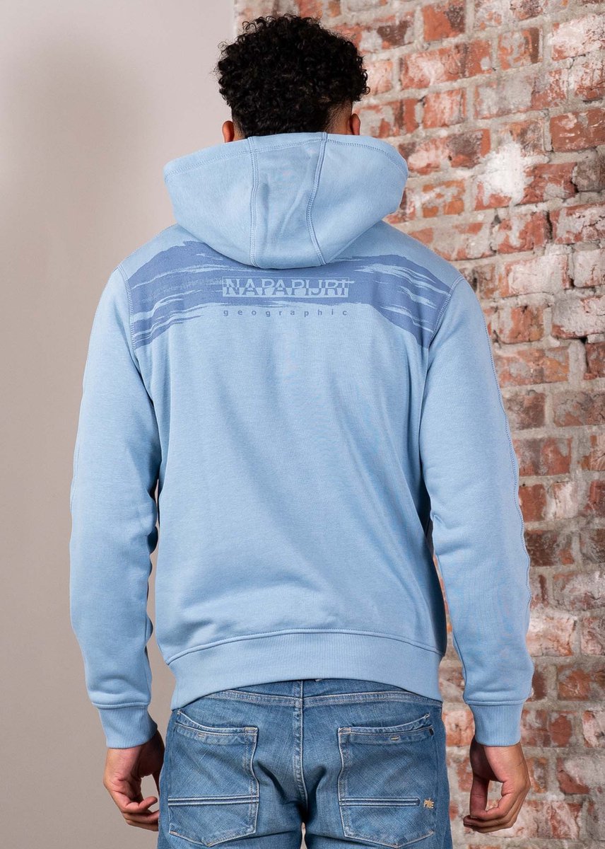 Napapijri Back graphic hoody faded Denim