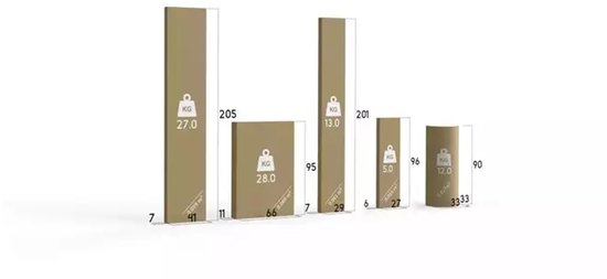 BMS | Lit triple pour jeunes | 90x200 cm | Pin avec Blauw | Matras et tiroir inclus