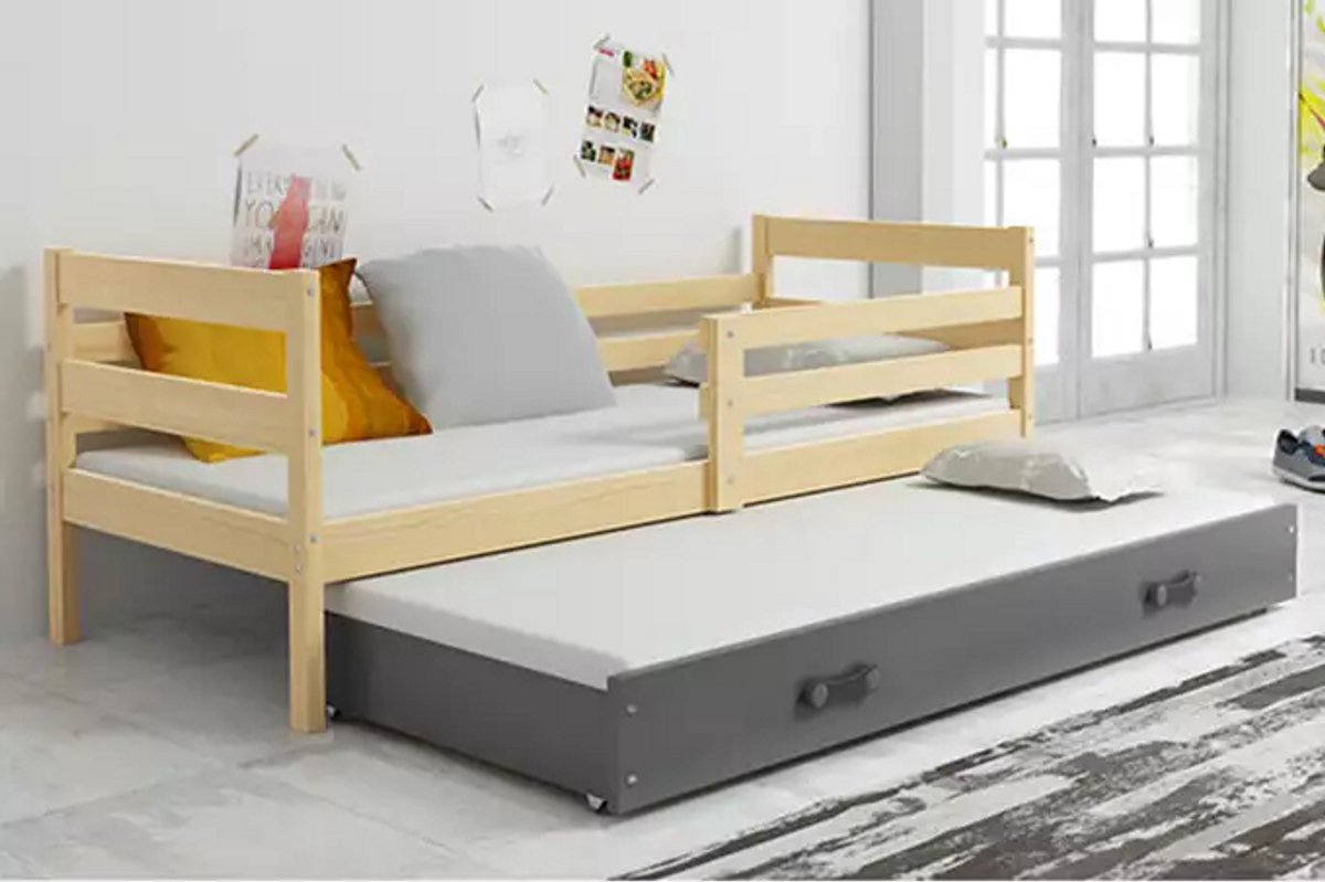 BMS - Pull-Out Jeugdbed - 90x200 cm - Pine/Graphite