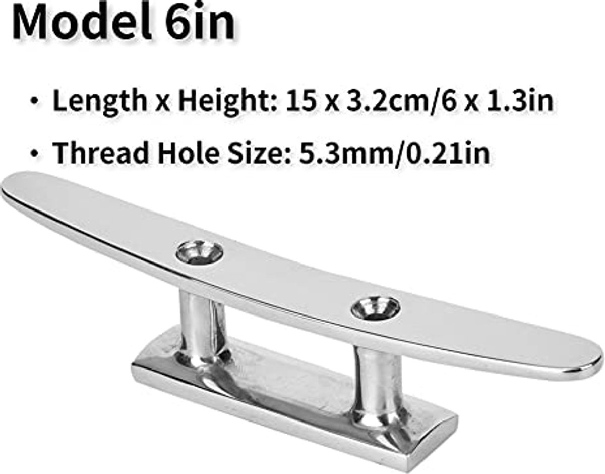 Roestvrij stalen basisplaat, spiegelgepolijst bootaccessoire, basisplaat Marine touwbasis(6 in)