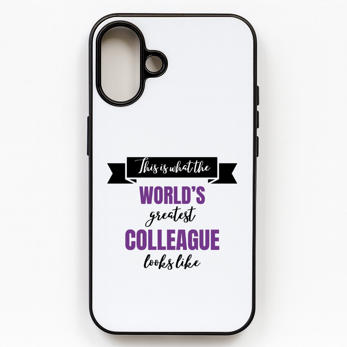 Hacebo® - World's best colleague telefoonhoesje - Collega - beste collega - telefoonhoesjes - werk - afscheidscadeau - verjaardagscadeau - hoesje geschikt voor iPhone 16
