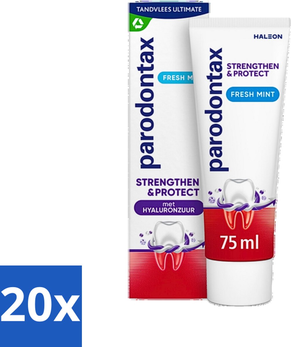 Parodontax - Tandpasta - Strengthen & Protect - Fresh Mint - 75 ml - Bulkverpakking - 20 stuks