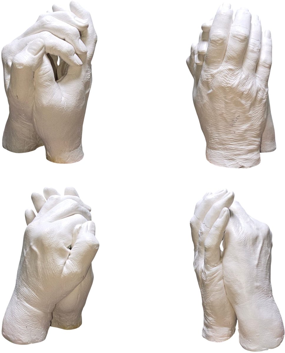 Handen beeld | Gips Handen | 3D | Basis Pakket bestaat uit 200 gram Casting Mix Poeder & 500 gram Gips | voor éen hand | Bodycasting | Extensso® | Gipsafdruk | Alginaat | Afdruk | Gips Hand | Een herinnering | Hobby Pakket | Bodycasting