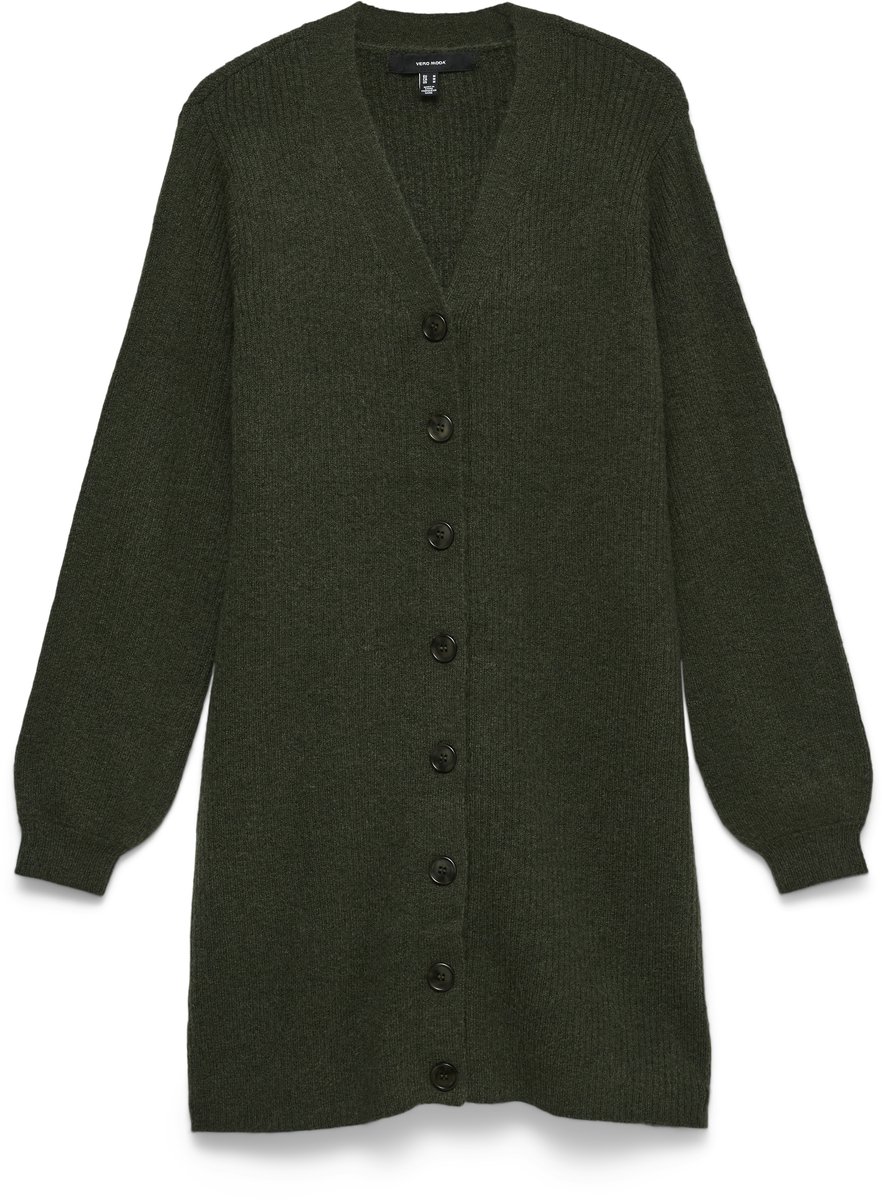 VERO MODA - VMKARLA LS V-NECK BUTTON ABK DRESS NOOS - Dames - Mini jurken