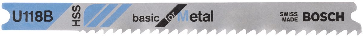 Bosch - Decoupeerzaagblad U 118 B Basic for Metal - 3 stuks