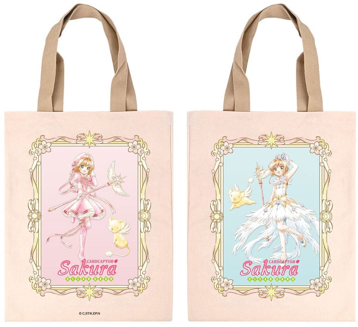 Sakami Merchandise Cardcaptor Sakura Clear Card PVC Tote Bag Sakura & Kero-chan Bags