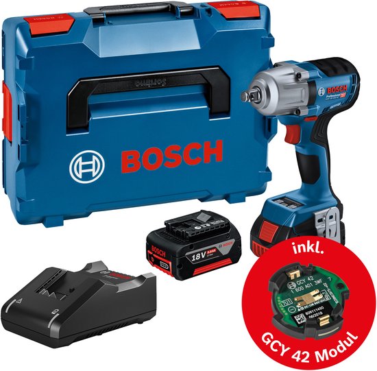 Bosch accu-slagmoersleutel GDS 18V-450 HC / 2x 5.0 Ah + lader inc...