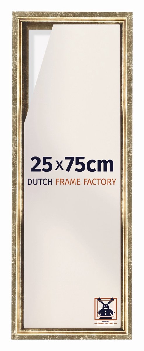 Dutch Frame Factory Baklijst 25x75 cm - Goud Antiek - Geschikt voor Canvasdoek - MDF Baklijst Lausanne