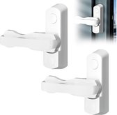 2-delige brievenbusslotenset voor deuren en ramen - Brievenbusbeveiliging - Antidiefstalslot - Draaislot - Deurslot - Brievenbusslot - Geschikt voor UPVC/PVC deuren en ramen - Voor huisbeveiliging, binnen- en buitengebruik - Wit