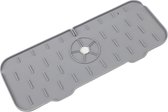 Siliconen Kraanmat - Afdruipmatten - Kraan afvoermat - Afdruipmat - Grijs - 37*14 cm - TPR - Voor keuken, badkamer, aanrecht en werkblad - Gootsteen organizer