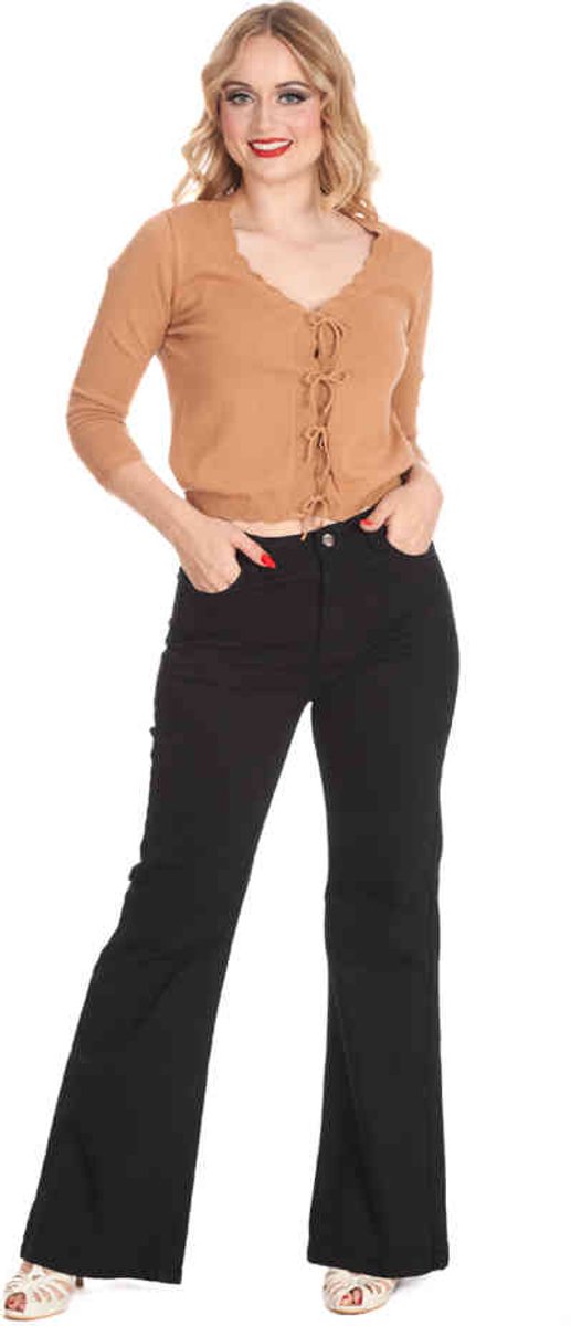 Banned - Love Flare Flared broek - 2XL - Zwart