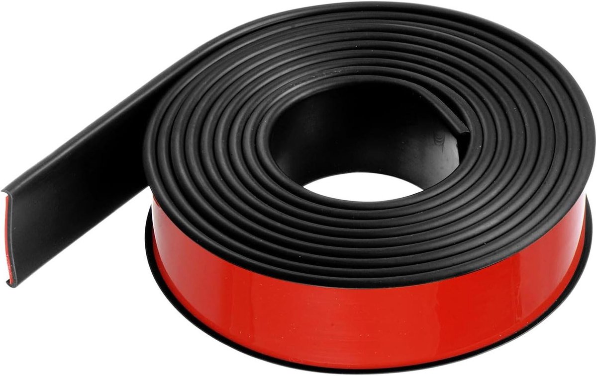U-vormige randband, 36 mm x 3000 mm, zelfklevende flexibele TPE-fineerrandbescherming voor reparatie van meubels, kasten, zwart