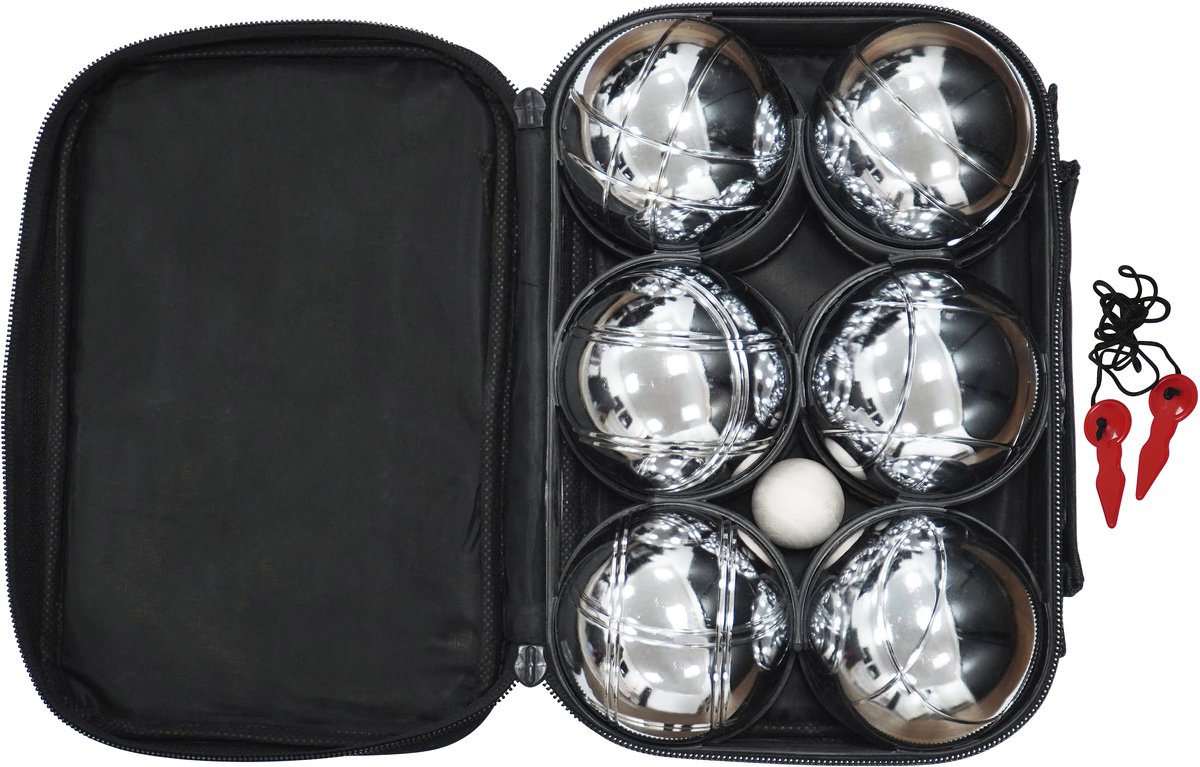HOME It® Petanque Set: Complete Set met 6 Metalen Ballen en Tas