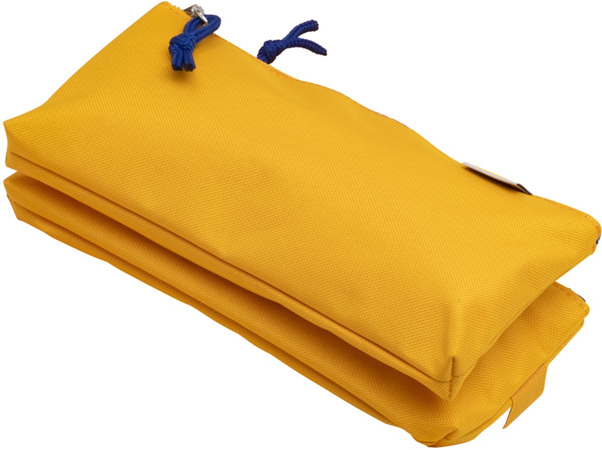 Oxford dubbele pennenetui, polyester, geel, 220×100×80 mm