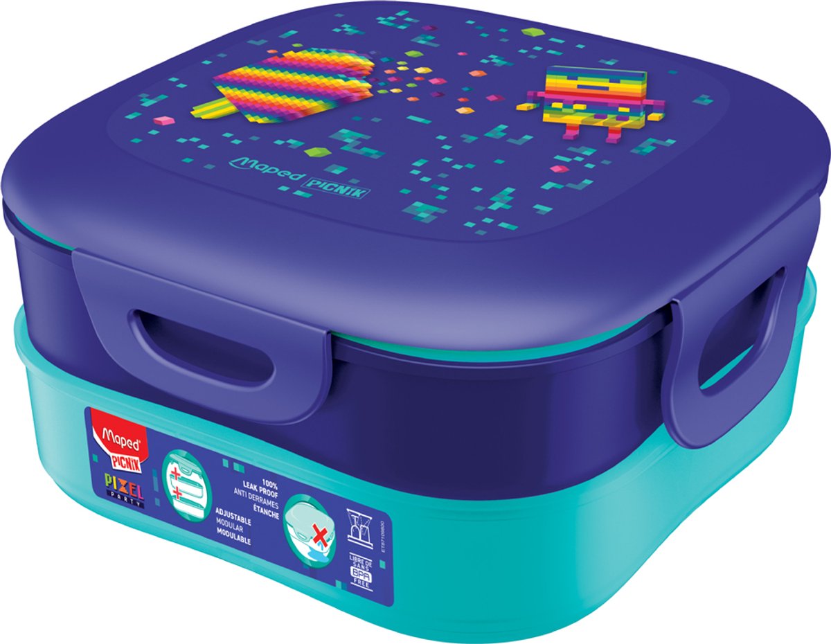 Maped PICNIK brooddoos/lunchbox KIDS CONCEPT PIXEL PARTY 3-in-1, 1,4 liter
