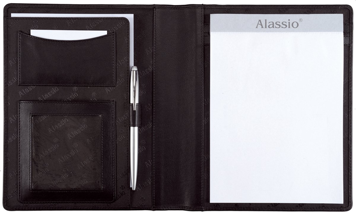 *schrijfmap Alassio a5 bormio 23 x 18 x 2,7 cm zwart
