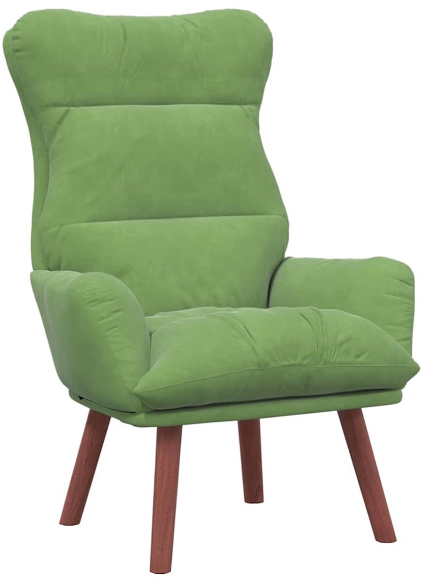 vidaXL Fauteuil - Lichtgroen - Fluweel