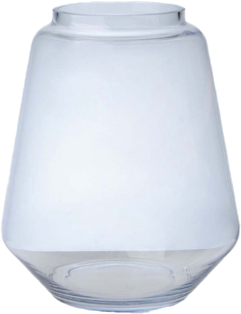Hakbijl Glass Bloemenvaas Kiffa - transparant - glas - D27 x H32- decoratie - vazen