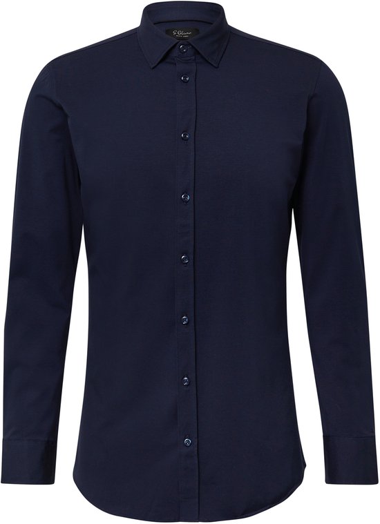 BLACK LABEL Heren hemd Maat 45 Mannen MARINE