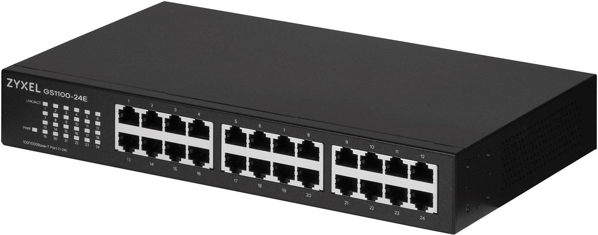 Zyxel GS1100-24E Unmanaged Gigabit Ethernet (10/100/1000) Zwart