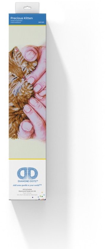 Diamond Dotz ® - Peinture au diamant - Adultes - Pierres rondes - Paquet Hobby - Chat - 52 x 40 cm