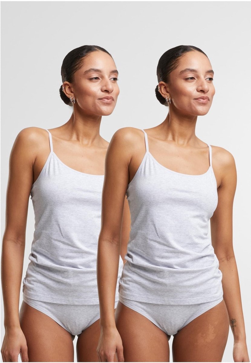 Urban Classics Basic Cotton 2-Pack Tanktop L Grijs