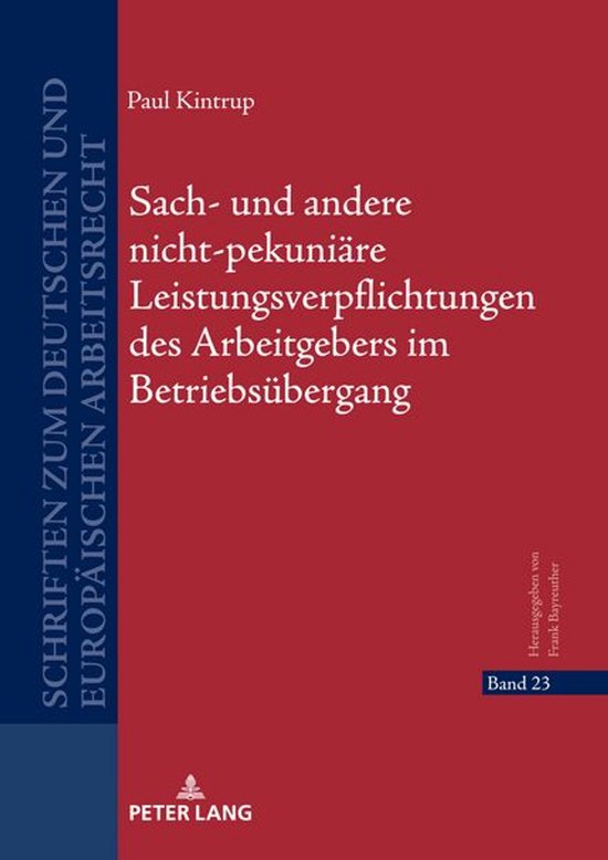Schriften zum deutschen und europaeischen Arbeitsrecht 23 -  ... - cover