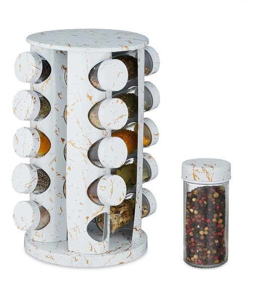 Zwarte kruidencarrousel met 20 potjes bestel HIER