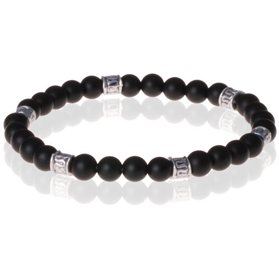Bracelet en perles Memphis Perle tibétaine Onyx