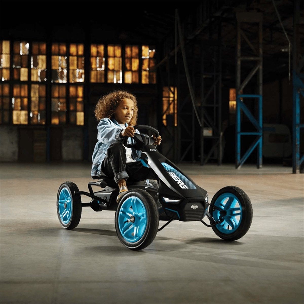 BERG Rally APX Blue Skelter - 4+ Jaar - Verstelbare Stoel - LED verlichting - Soundbox Race - Blauw — afbeelding 7