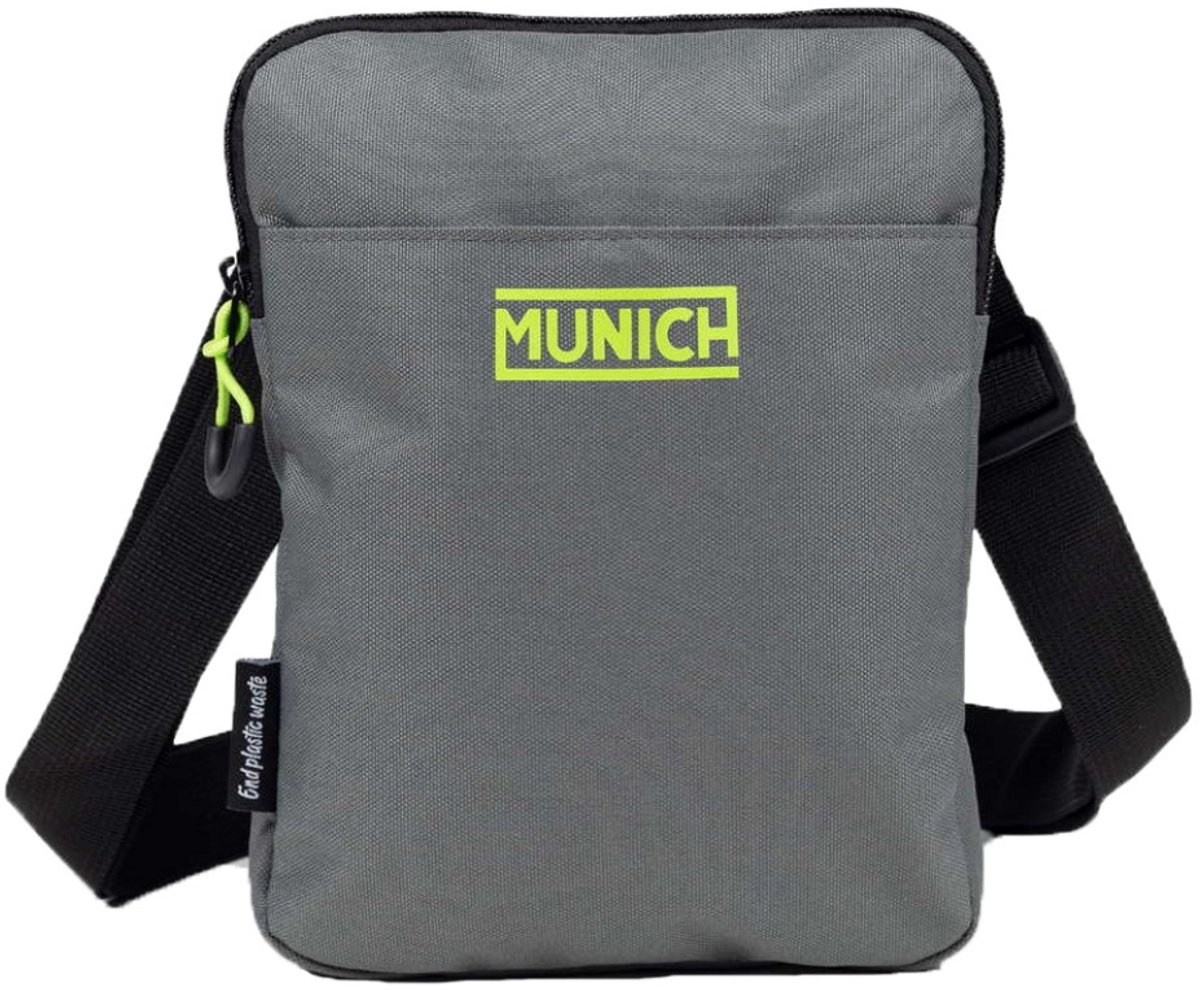 Munich Slim Schoudertas Grijs Man