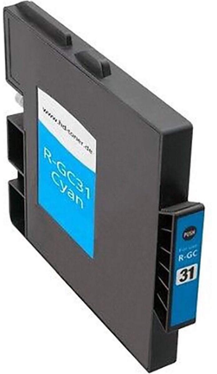 GC-31 Cyaan - Huismerk inktcartridge compatible met Ricoh Aficio GX E2600 / Ricoh Aficio GX E3300 / Ricoh Aficio GX E3300N / Ricoh Aficio GX E3350N
