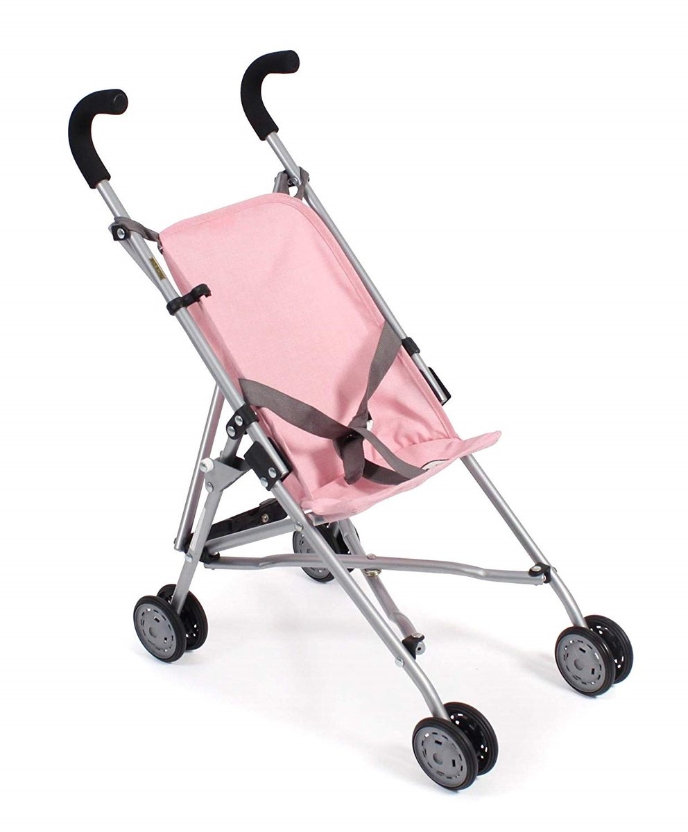Bayer Chic 2000 - Mini-Poppenbuggy Roma - Melange Grijs Roze