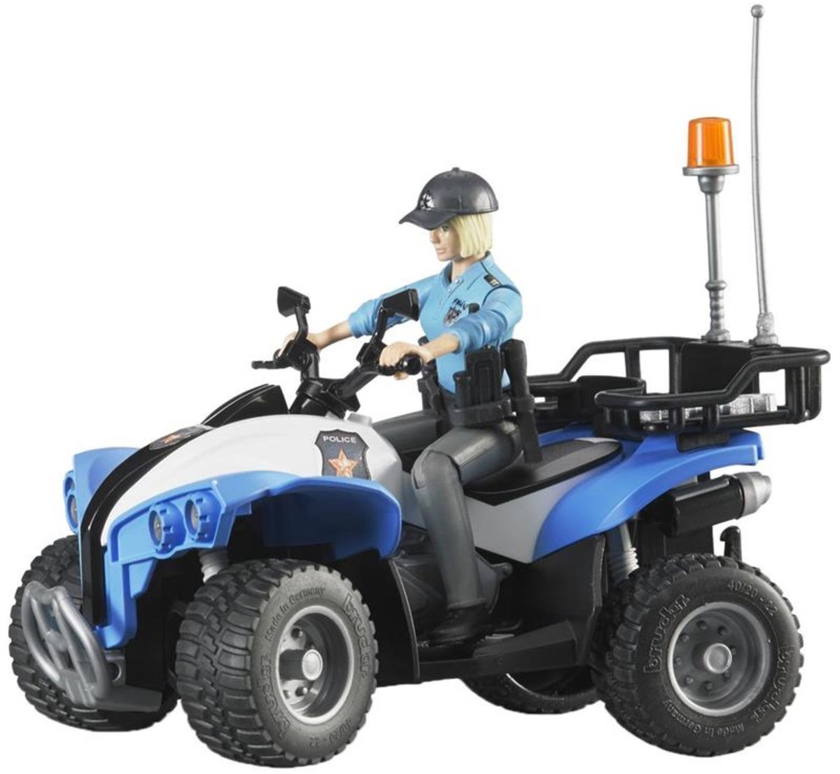 Bruder bworld Politiequad: 1:16 speelgoedquad met politieagent