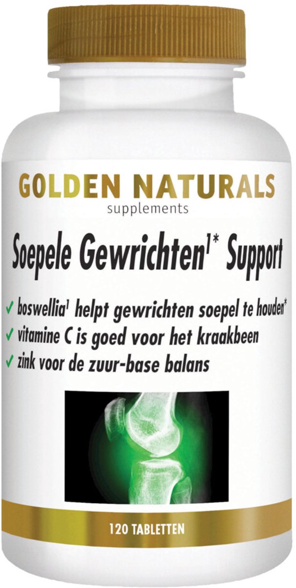 Golden Naturals - Soepele Gewrichten Support - 2 x 120 tabletten - Voordeelverpakking