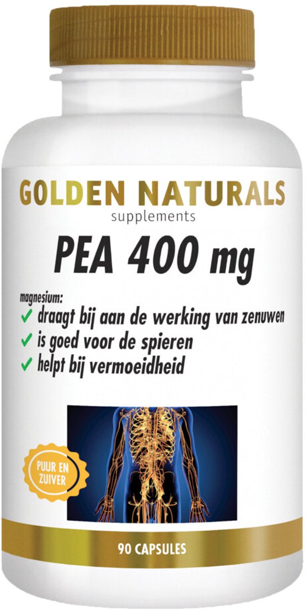 Golden Naturals - PEA 400mg - 2 x 90 vegacapsules - Voordeelverpakking