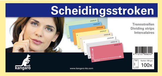 Bande de séparation pour 2 anneaux - 105 X 240 mm - Jaune