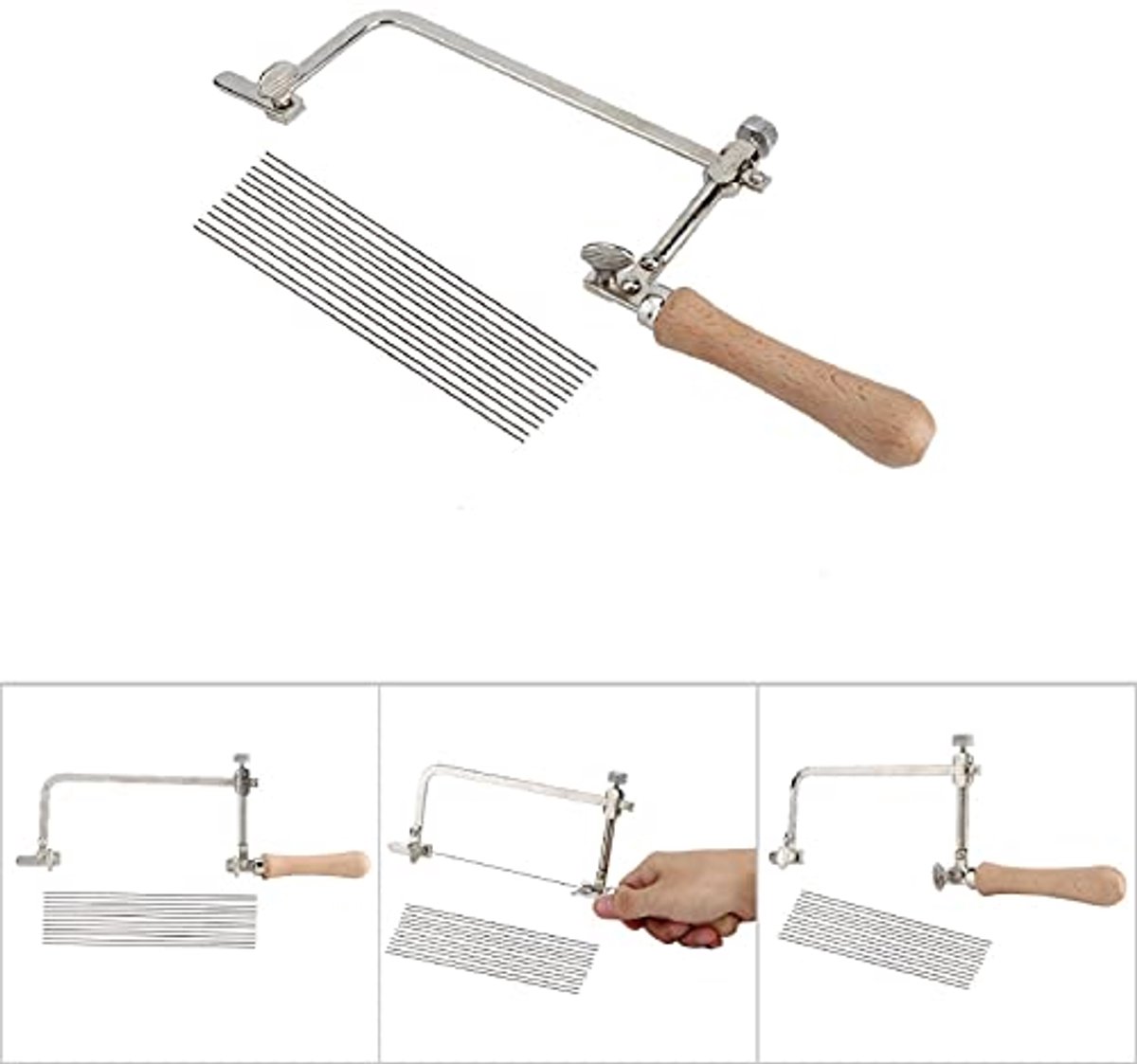 Jewelry Saw, Hand Saw For Woodworking, DIY Woodworking Saw, Suitable For Cutting Wood, Plastic And Metal Etc(Saw Bow+12 Saw Blade)