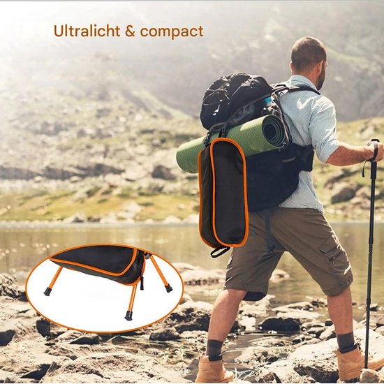 Campingstoel Opvouwbaar Lichtgewicht - Draagbare Klapstoel Outdoor Vouwstoel - Geschikt voor Vissen Strand Wandelen Kamperen - Sterk & Compact — afbeelding 2
