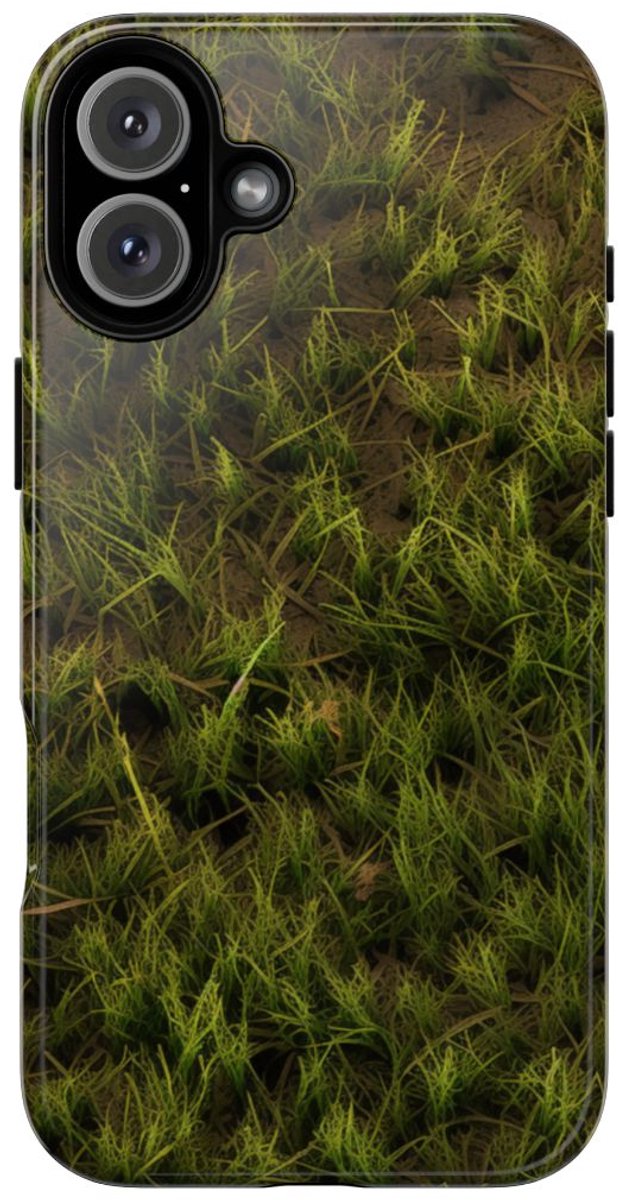 Groene Gras op Aarde Textuur – Telefoonhoesje Geschikt voor iPhone 16 Plus