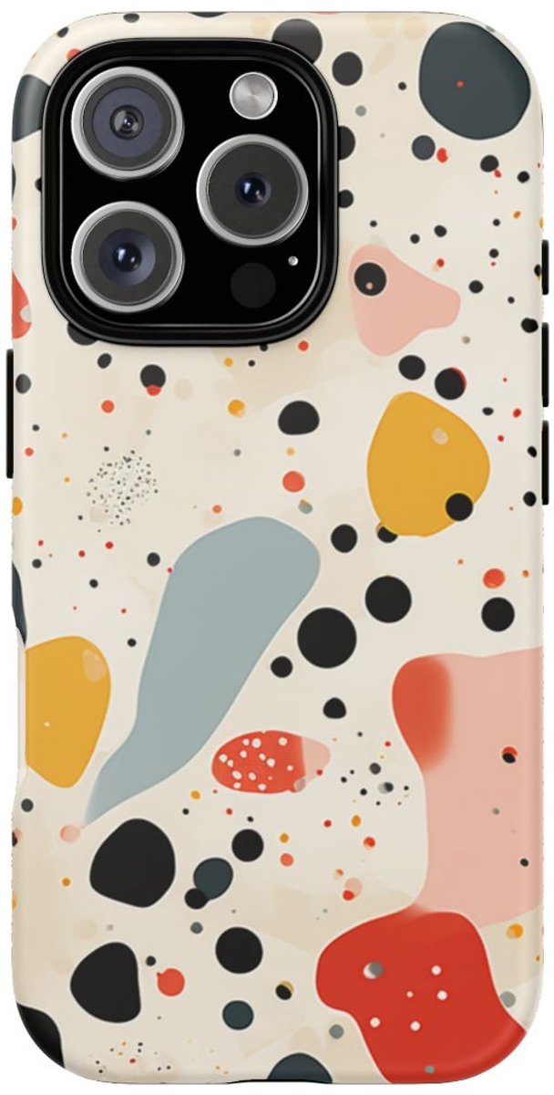 Kleurrijk Terrazzo-Patroon – Telefoonhoesje Geschikt voor iPhone 16 Pro